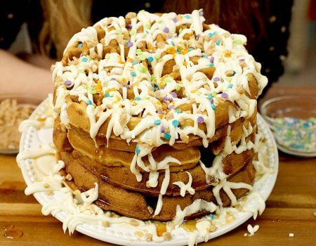 Date Toffee Belgian Waffles Recipe