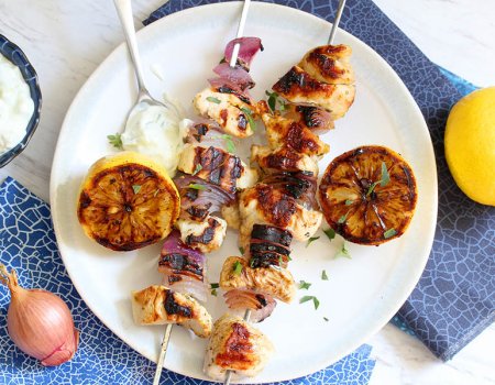 Greek Lemon Chicken Kabobs