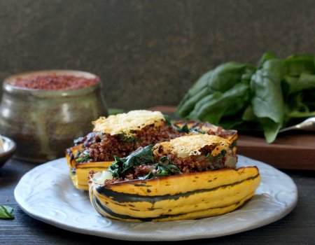 Sausage Stuffed Delicata Squash Recipe