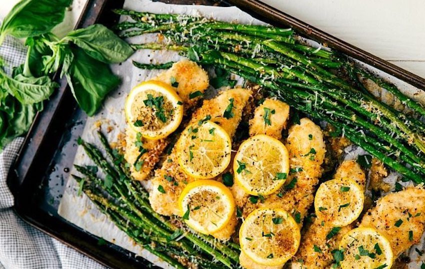 Healthy One Pan Meals: Lemon Parm Chicken